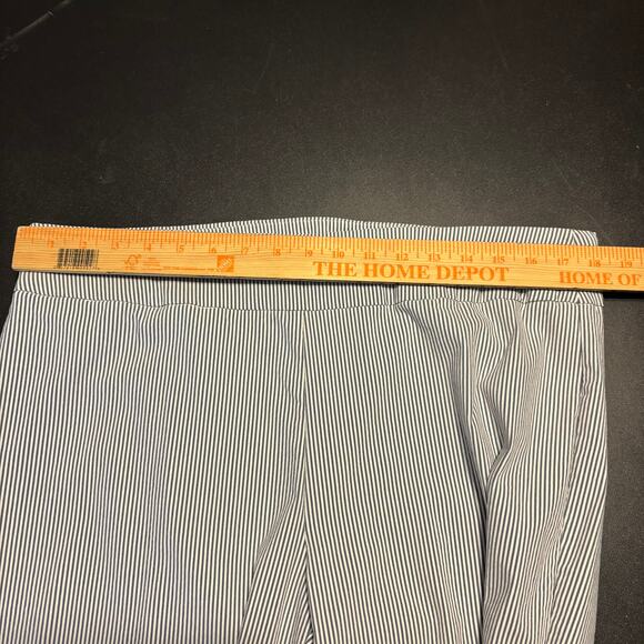 HOPE & HARLOW Striped Blue White Capri Cropped Pull on Pants Womens Size 1X - Picture 3 of 7